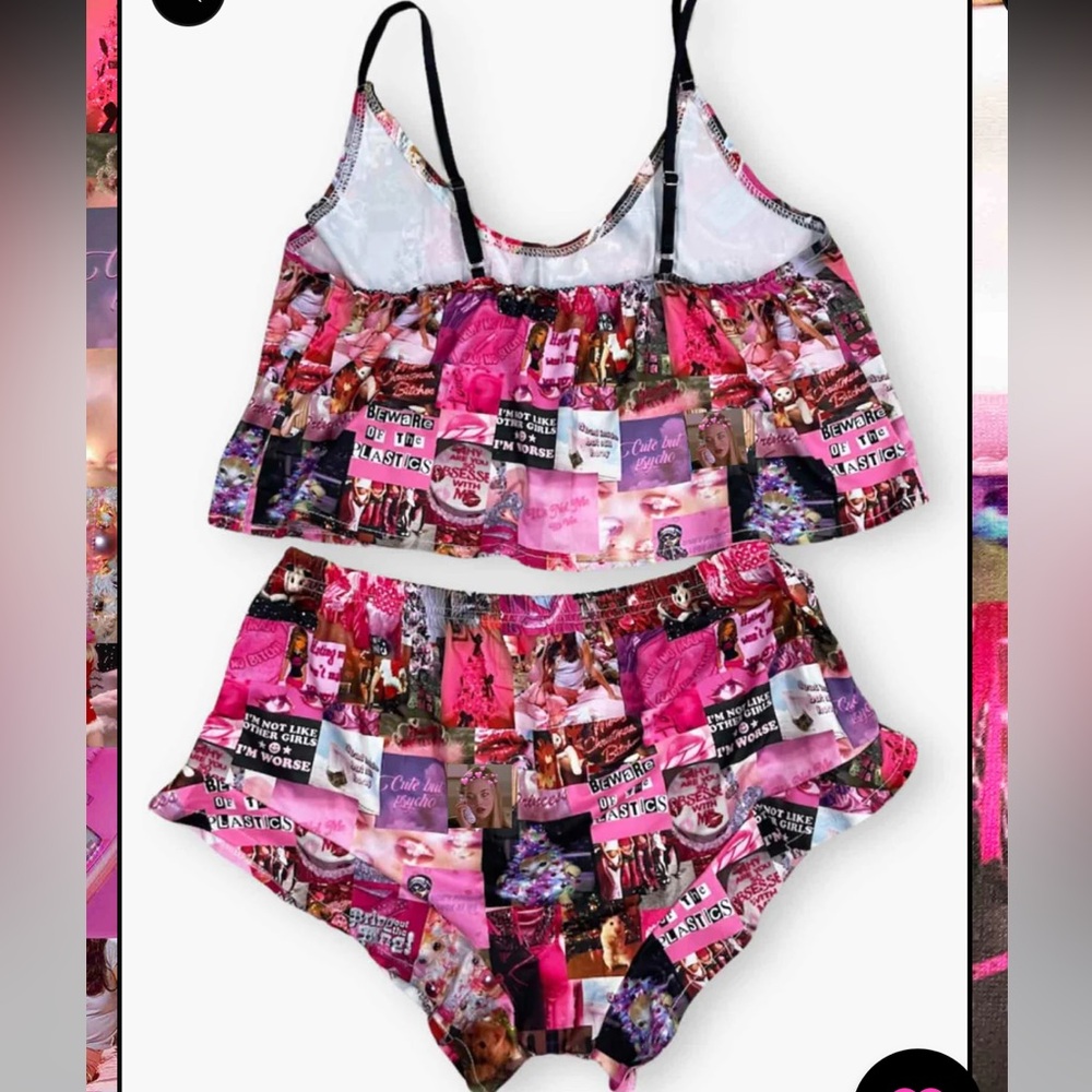 NIB On Wednesdays we wear Pink sleep set + Mug - Picture 6 of 7